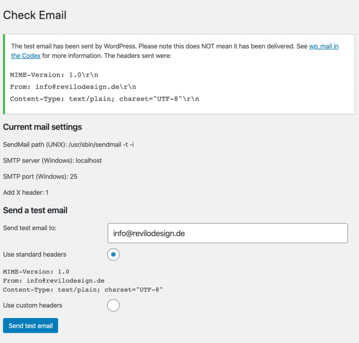 wordpress plugin - check email