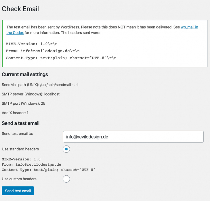 wordpress plugin - check email